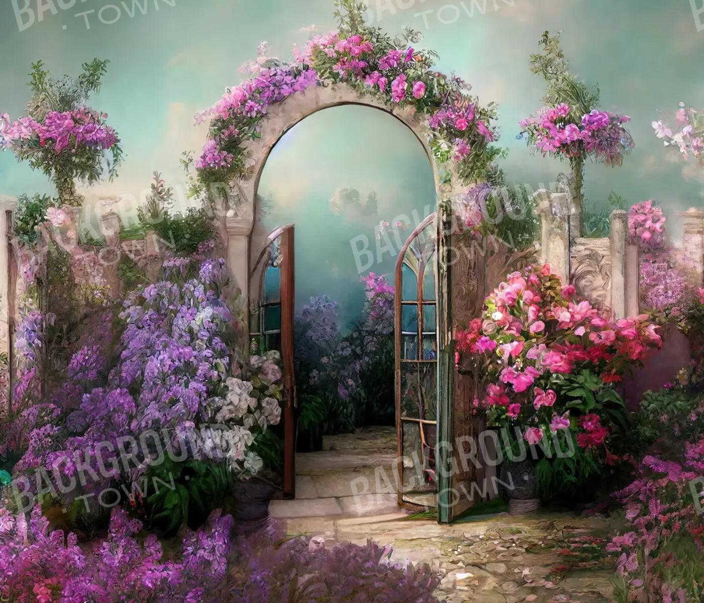 Floral Archway 12X10 Ultracloth ( 144 X 120 Inch ) Backdrop