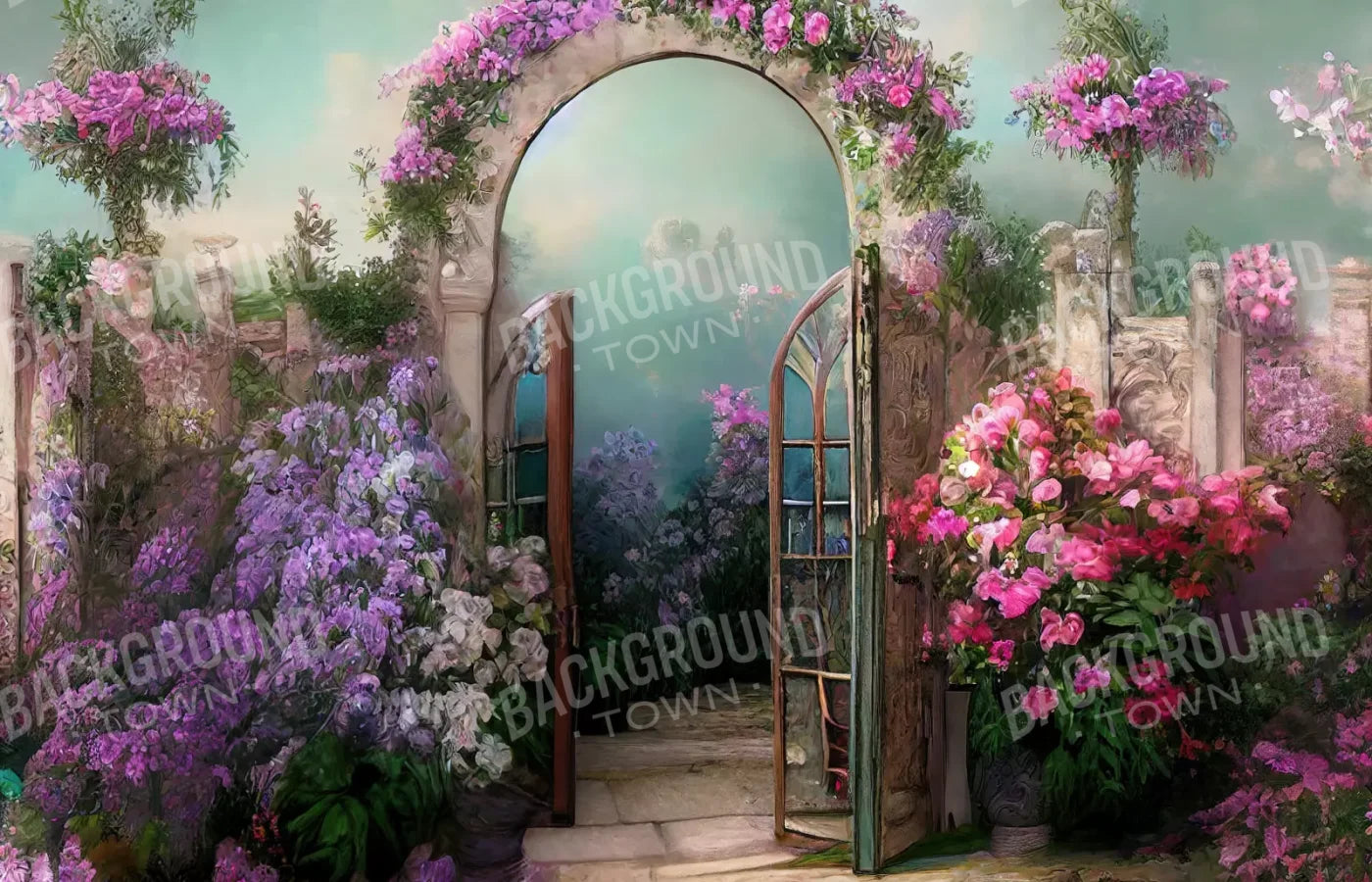 Floral Archway 12X8 Ultracloth ( 144 X 96 Inch ) Backdrop
