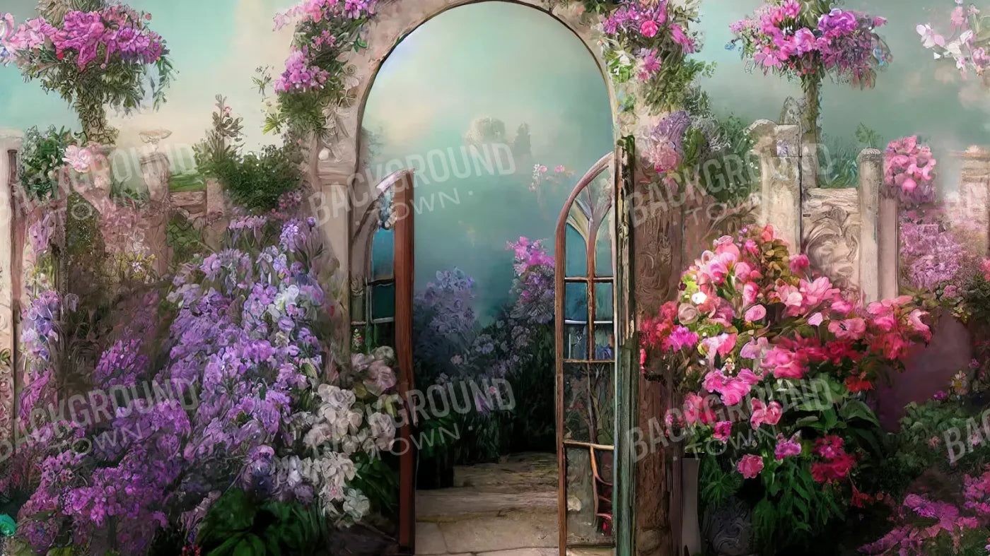 Floral Archway 14X8 Ultracloth ( 168 X 96 Inch ) Backdrop
