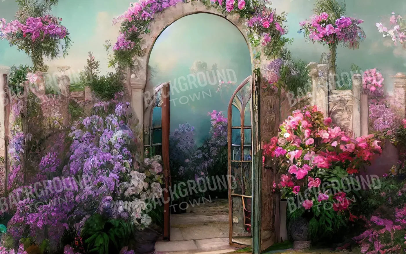 Floral Archway 14X9 Ultracloth ( 168 X 108 Inch ) Backdrop