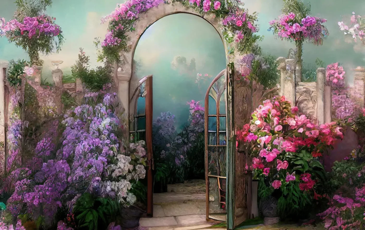 Floral Archway 16X10 Ultracloth ( 192 X 120 Inch ) Backdrop