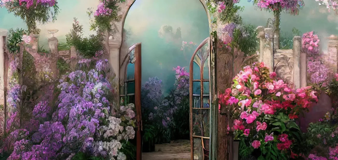Floral Archway 16X8 Ultracloth ( 192 X 96 Inch ) Backdrop