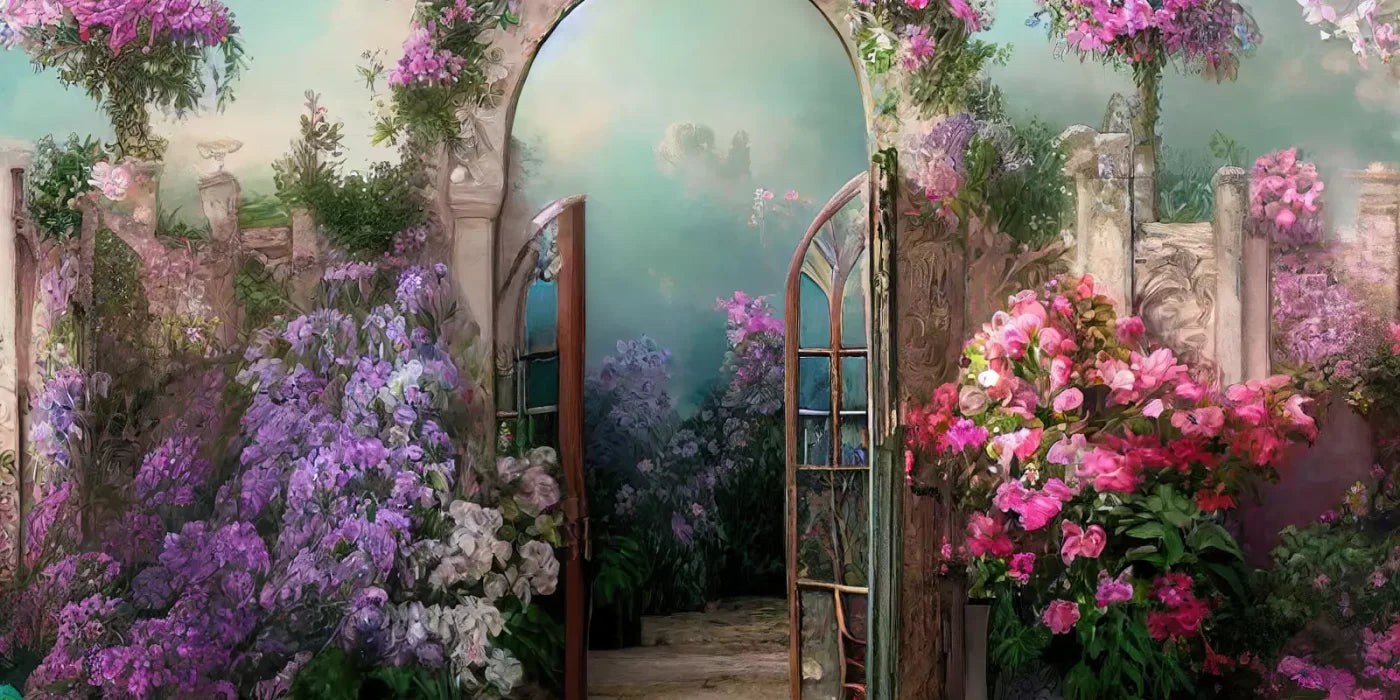 Floral Archway 20X10 Ultracloth ( 240 X 120 Inch ) Backdrop