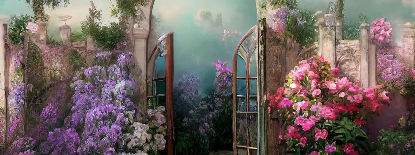 Floral Archway 20X8 Ultracloth ( 240 X 96 Inch ) Backdrop