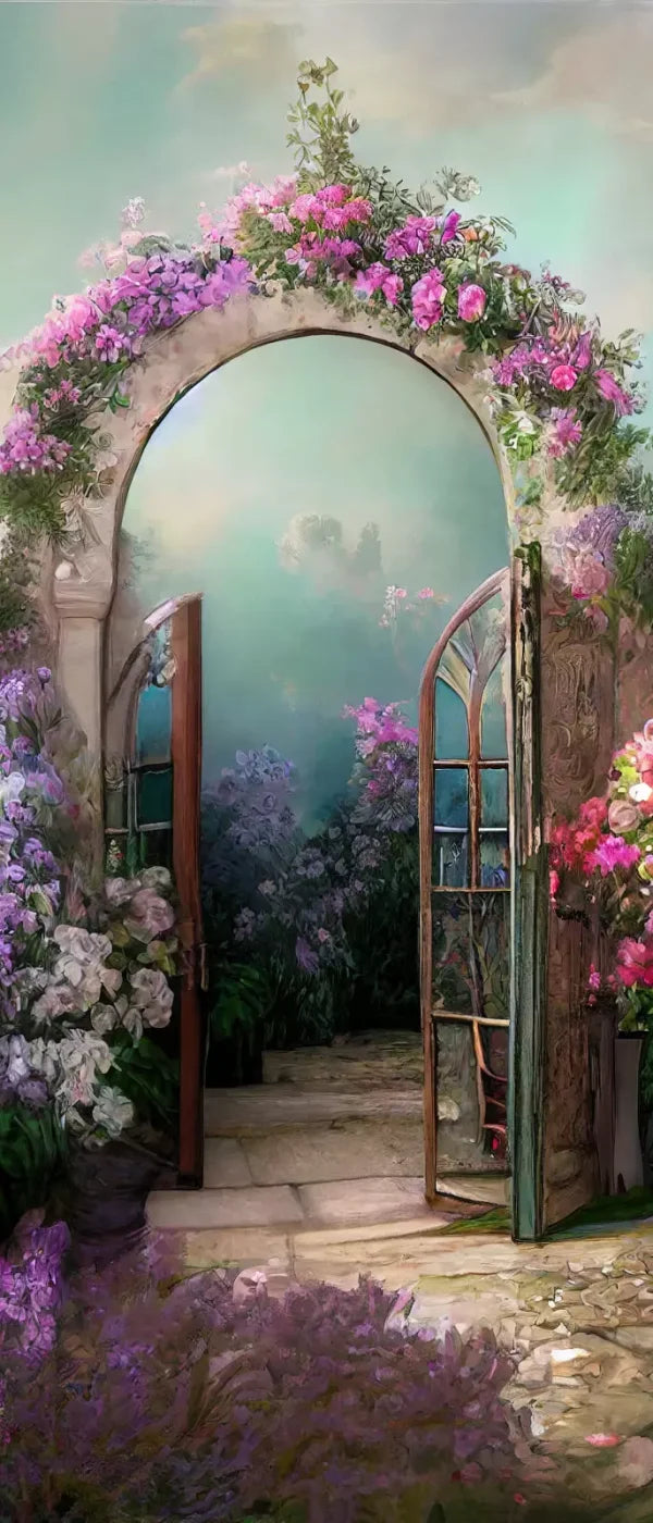 Floral Archway 5X12 Ultracloth For Westcott X-Drop ( 60 X 144 Inch ) Backdrop