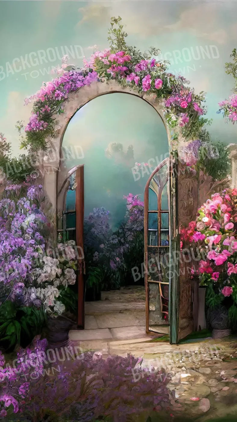 Floral Archway 8X14 Ultracloth ( 96 X 168 Inch ) Backdrop