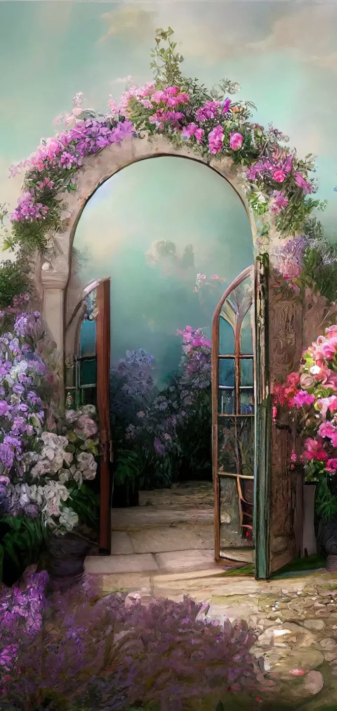 Floral Archway 8X16 Ultracloth ( 96 X 192 Inch ) Backdrop