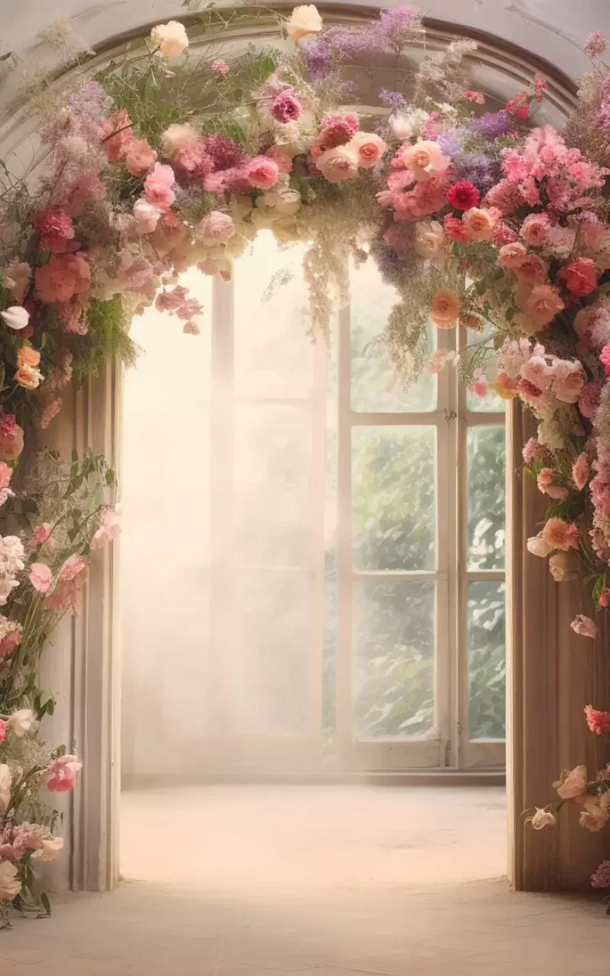 Floral Archway H 10’X16’ Ultracloth (120 X 192 Inch) Backdrop
