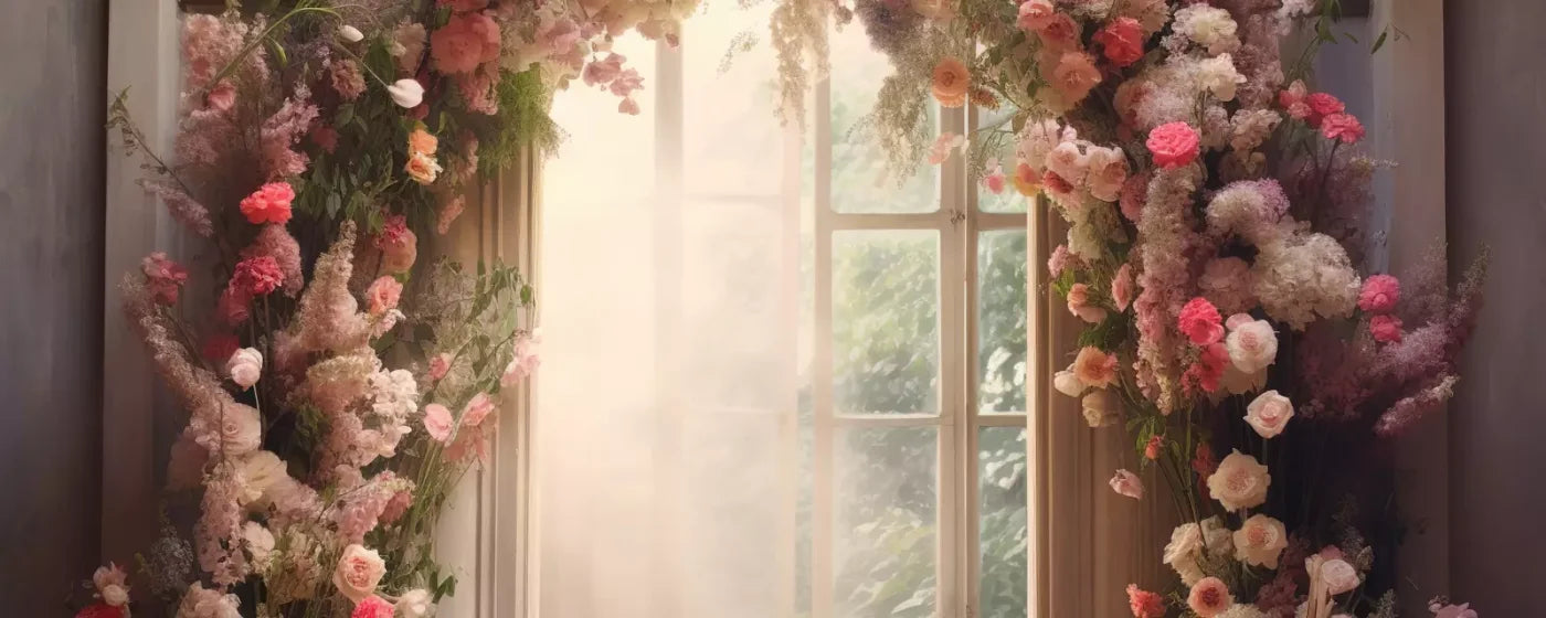 Floral Archway H 20’X8’ Ultracloth (240 X 96 Inch) Backdrop