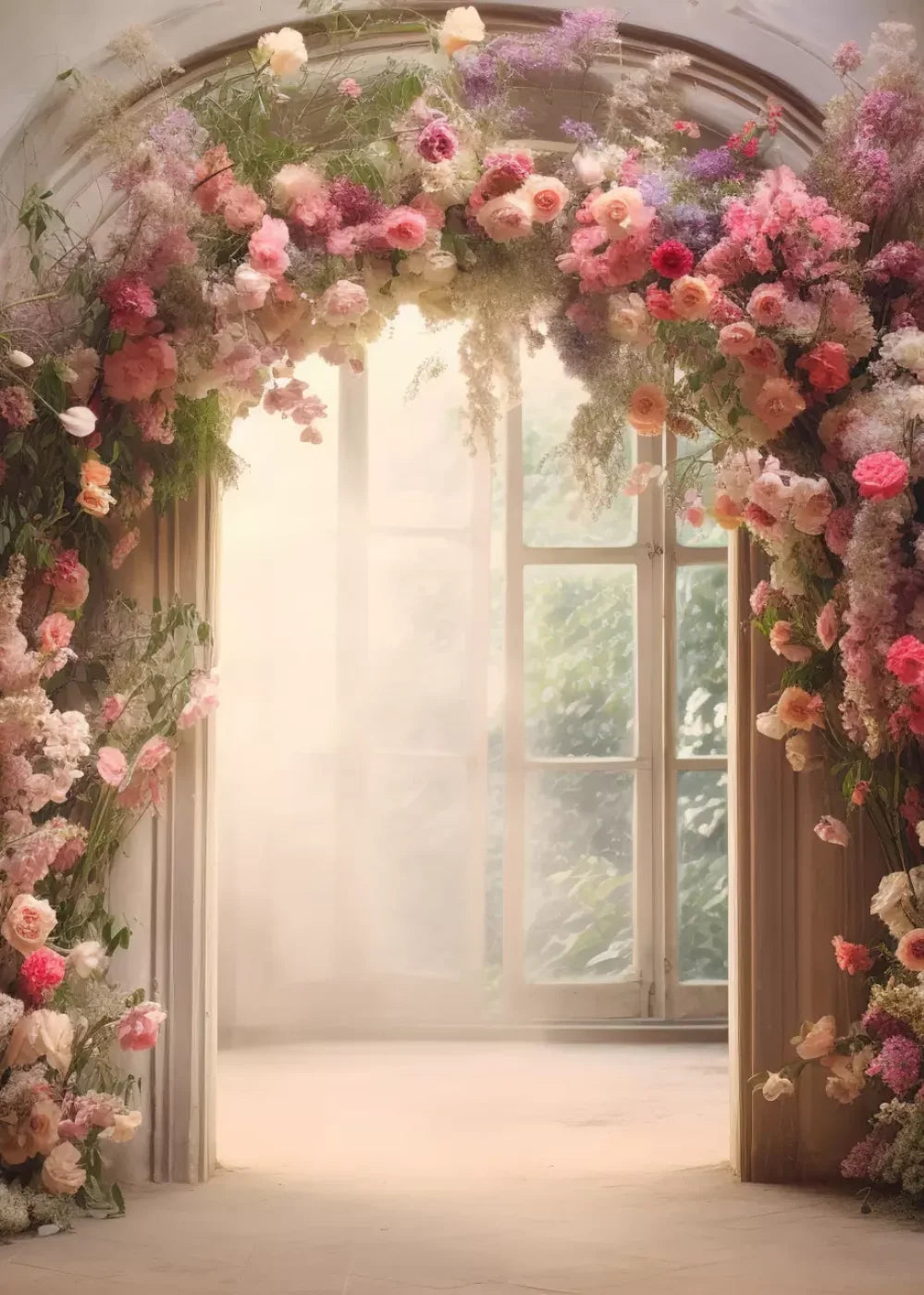 Floral Archway H 5’X7’ Ultracloth (60 X 84 Inch) Backdrop
