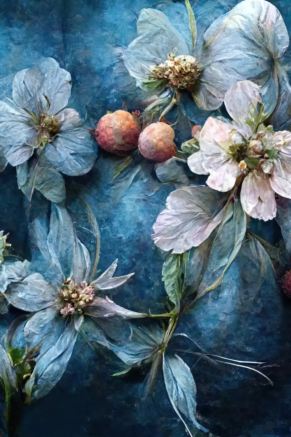 Floral Blue Backdrop
