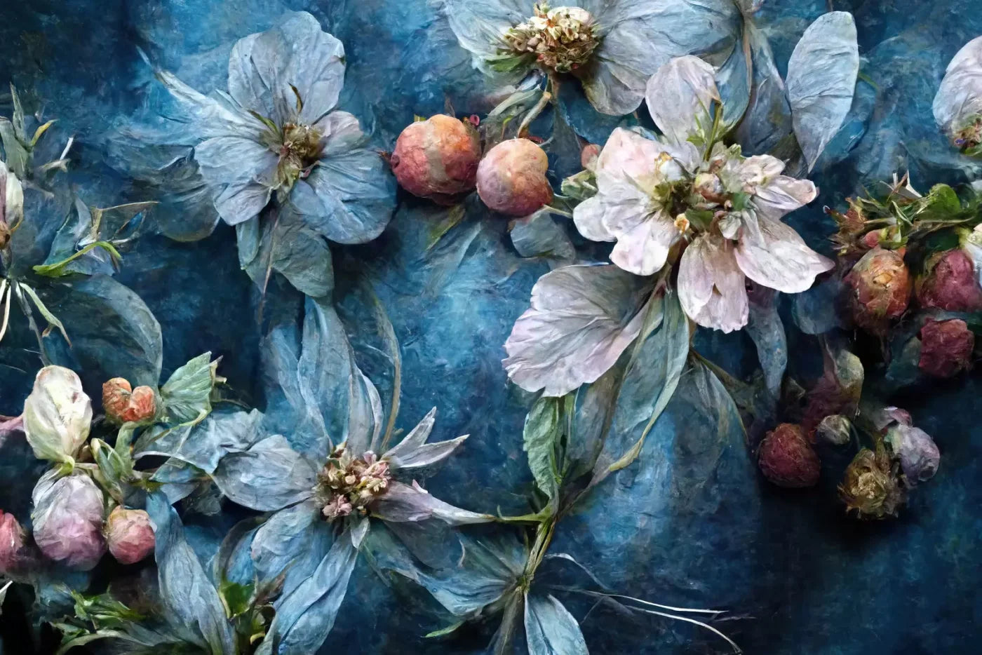 Floral Blue Backdrop