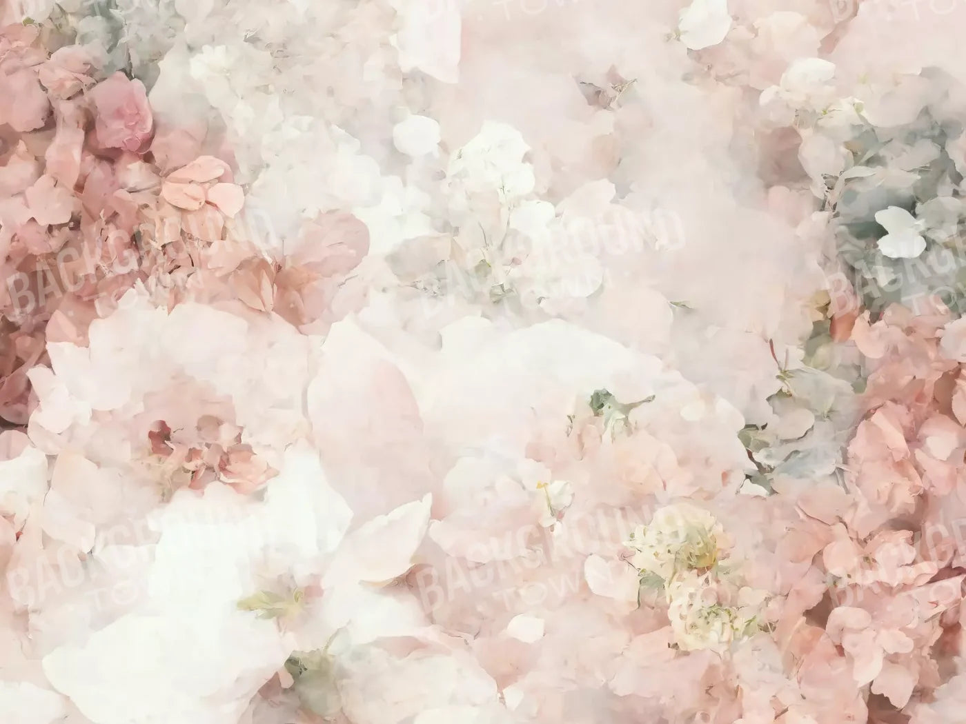 Floral Blush I 68X5 Fleece ( 80 X 60 Inch ) Backdrop