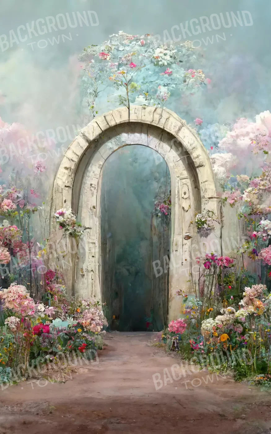 Floral Blush Arch 9X14 Ultracloth ( 108 X 168 Inch ) Backdrop