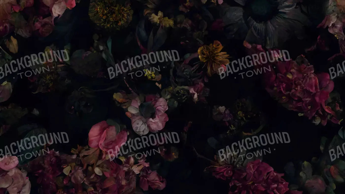 Floral Dark I 14X8 Ultracloth ( 168 X 96 Inch ) Backdrop