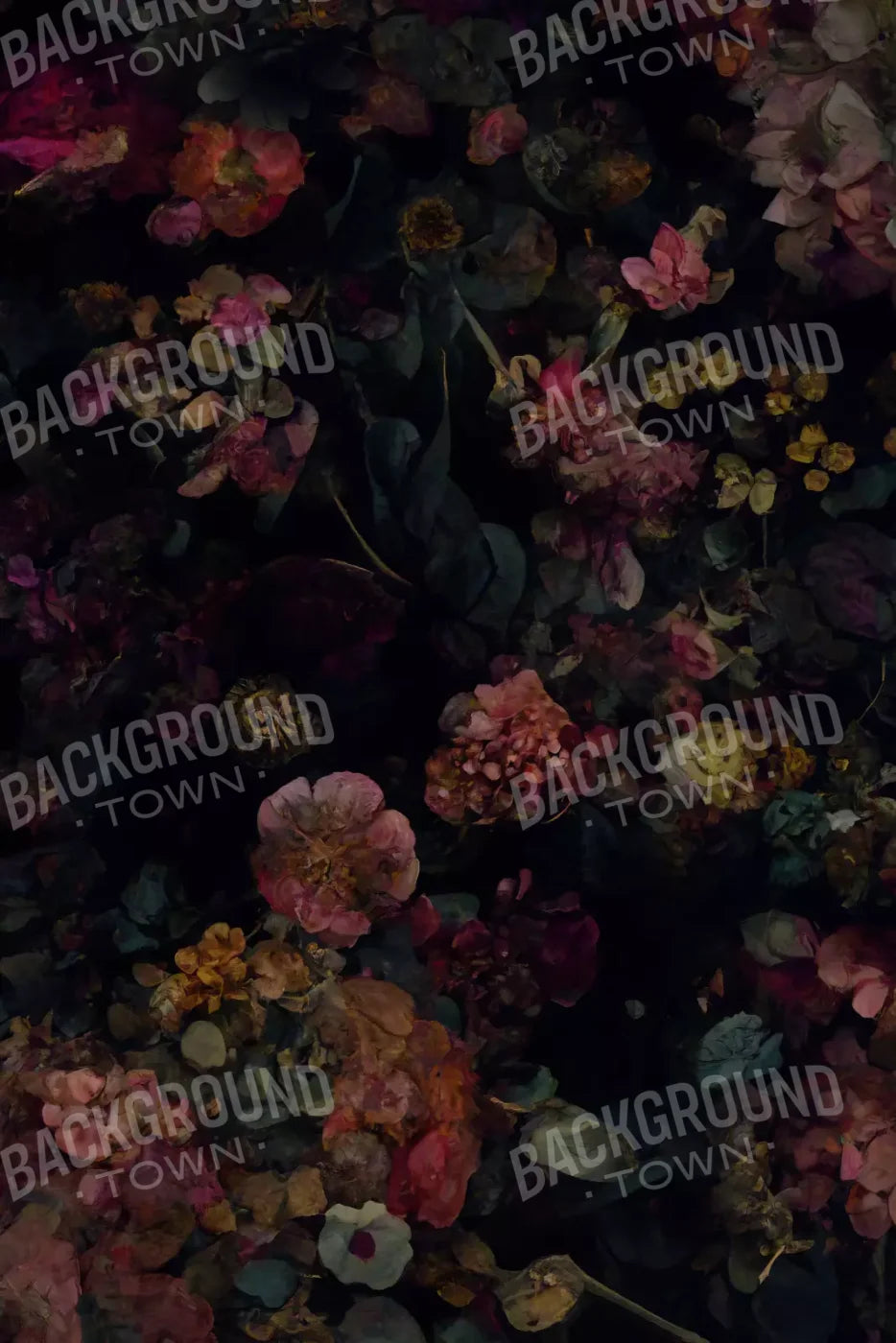 Floral Dark Ii 5X8 Ultracloth ( 60 X 96 Inch ) Backdrop