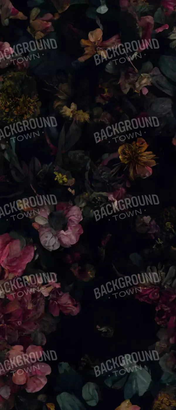Floral Dark I 5X12 Ultracloth For Westcott X-Drop ( 60 X 144 Inch ) Backdrop