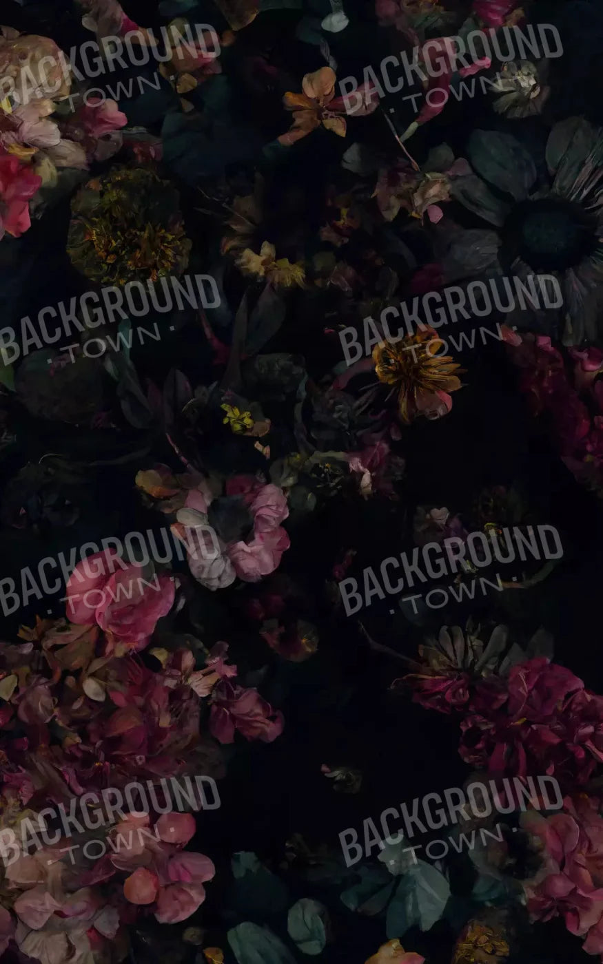 Floral Dark I 9X14 Ultracloth ( 108 X 168 Inch ) Backdrop
