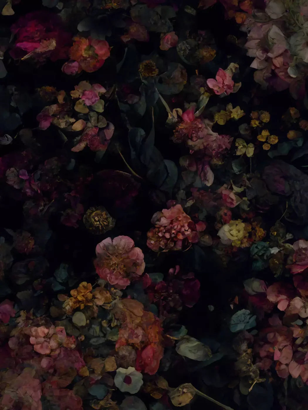 Floral Dark Ii 8X10 Fleece ( 96 X 120 Inch ) Backdrop