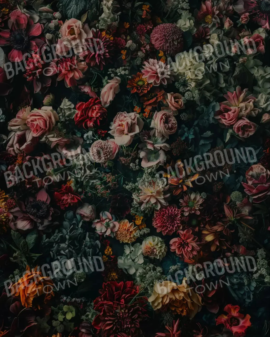 Floral Fantasy Deep 8’X10’ Fleece (96 X 120 Inch) Backdrop