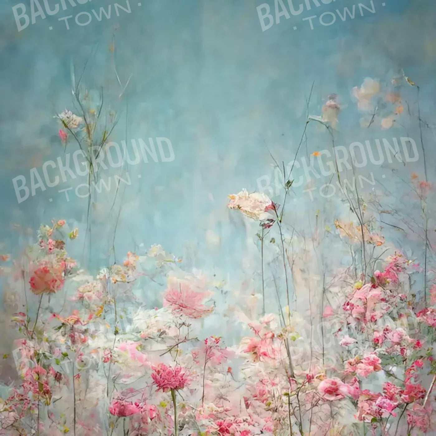 Floral Meadow 8X8 Fleece ( 96 X Inch ) Backdrop