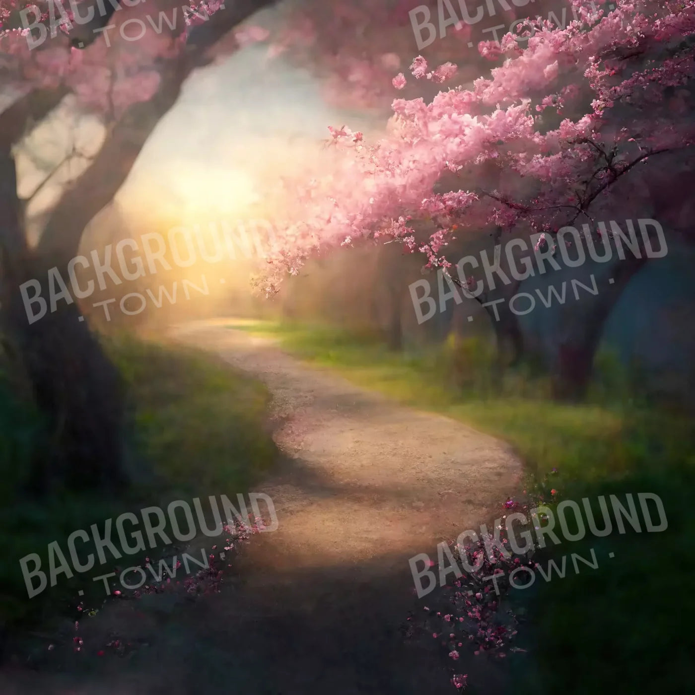 Floral Pathway I 8X8 Fleece ( 96 X Inch ) Backdrop