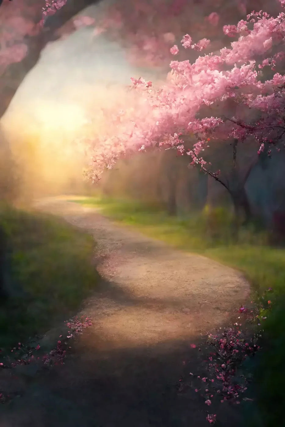 Floral Pathway I Backdrop