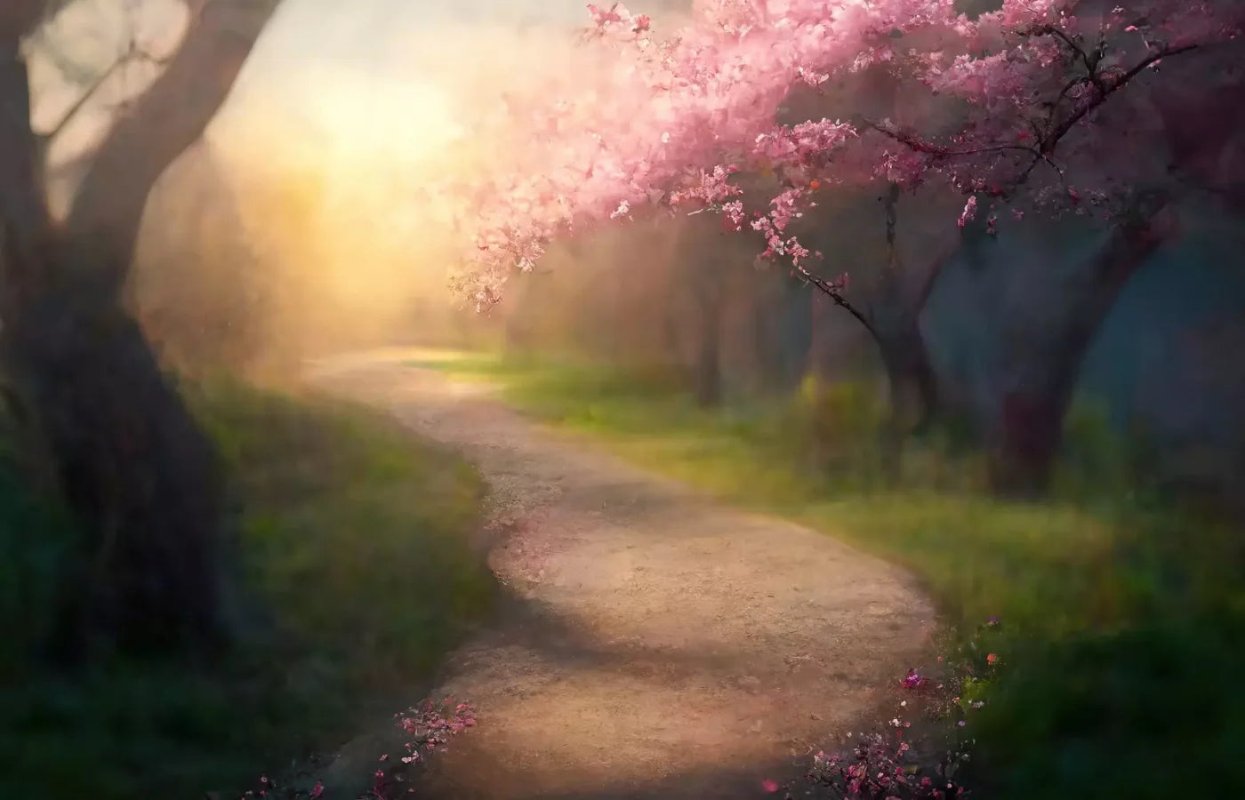 Floral Pathway I 12X8 Ultracloth ( 144 X 96 Inch ) Backdrop