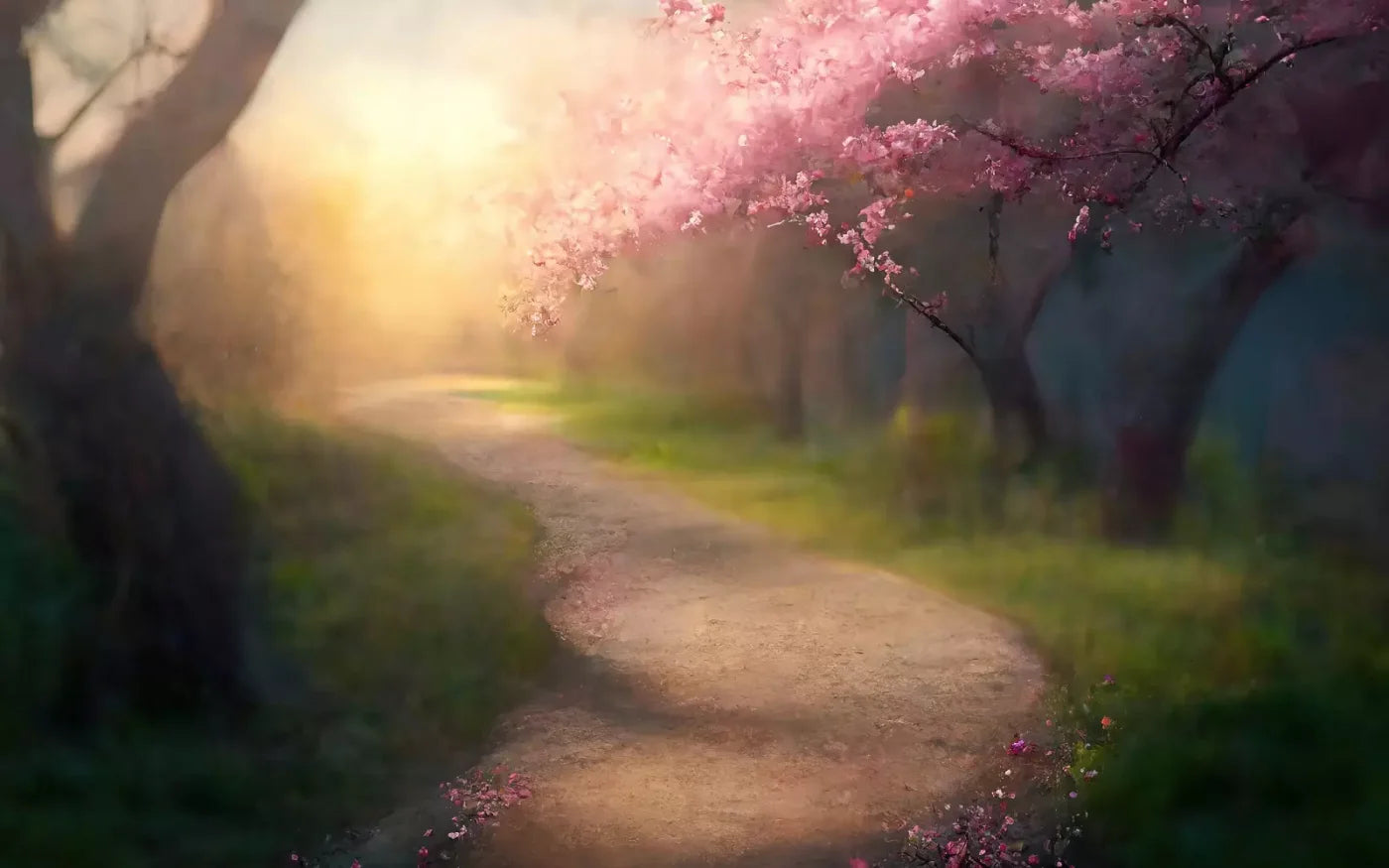 Floral Pathway I 14X9 Ultracloth ( 168 X 108 Inch ) Backdrop