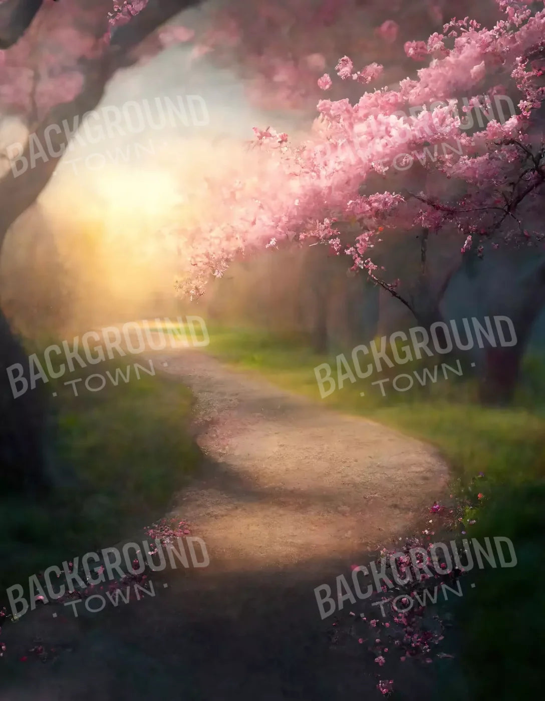 Floral Pathway I 6X8 Fleece ( 72 X 96 Inch ) Backdrop