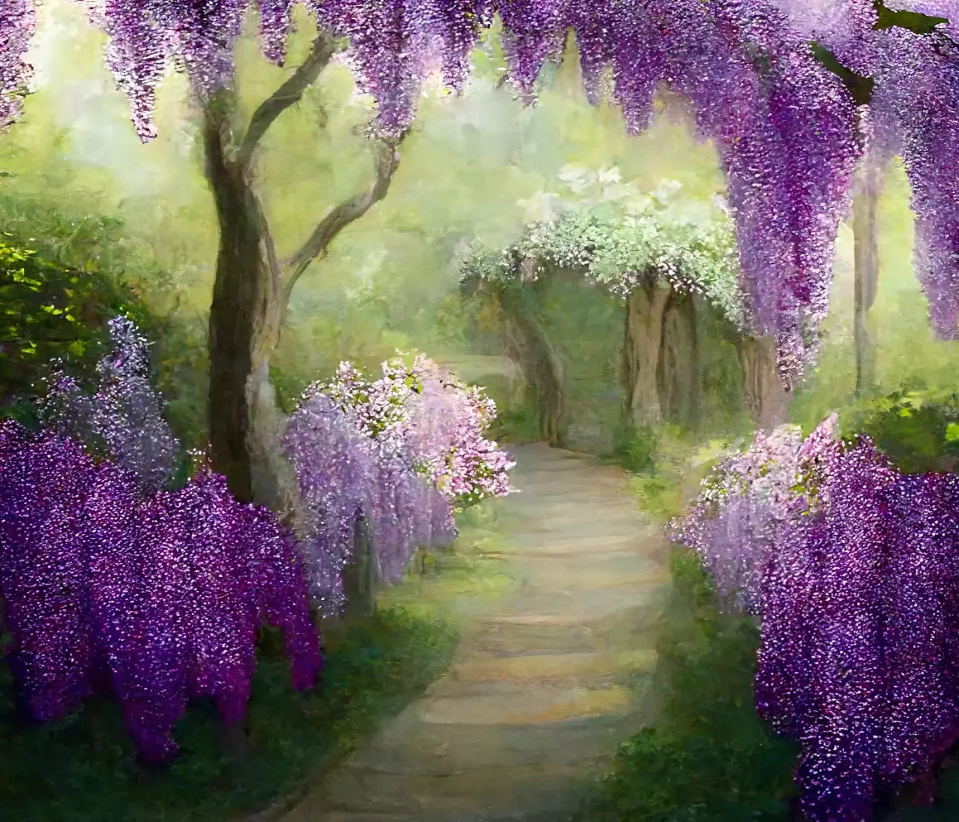 Floral Pathway Ii 12X10 Ultracloth ( 144 X 120 Inch ) Backdrop