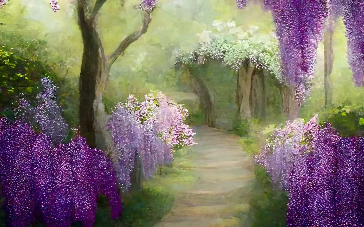 Floral Pathway Ii 14X9 Ultracloth ( 168 X 108 Inch ) Backdrop