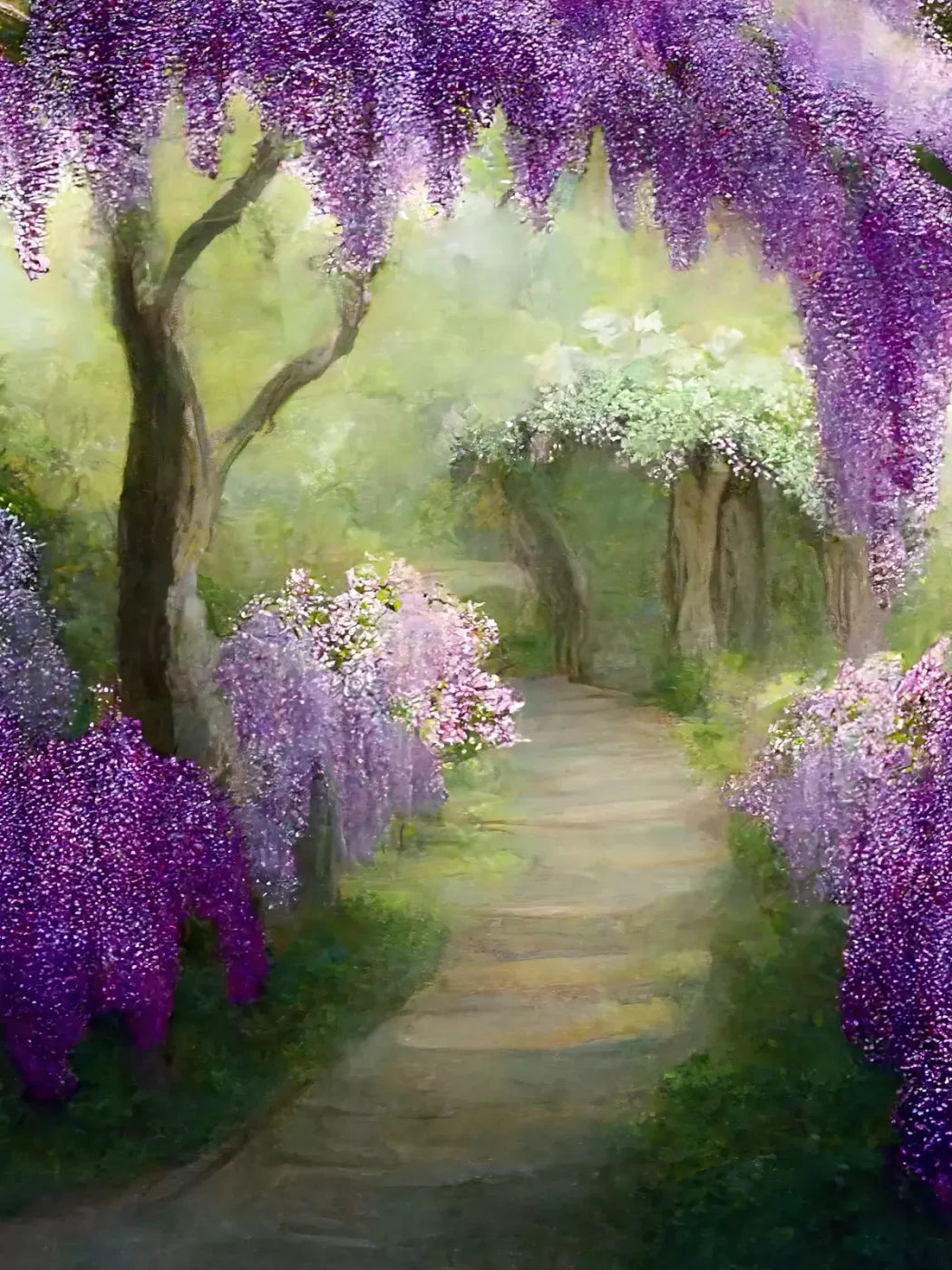 Floral Pathway Ii 8X10 Fleece ( 96 X 120 Inch ) Backdrop