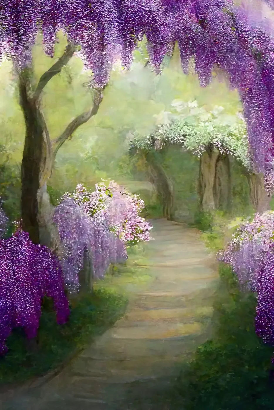 Floral Pathway Ii Backdrop