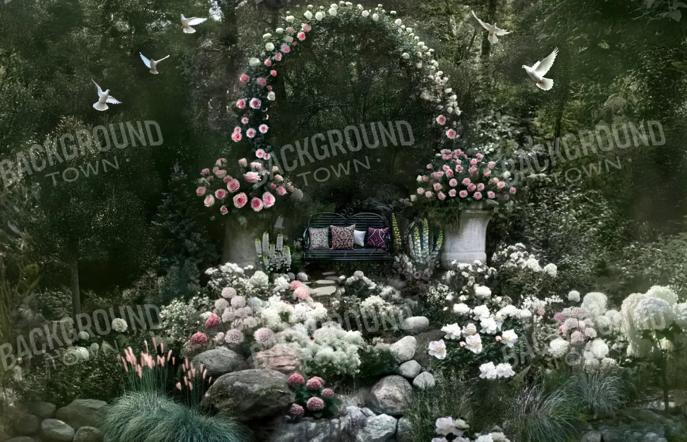 Floral Proposal 14’x9’ UltraCloth (168 x 108 inch) Backdrop