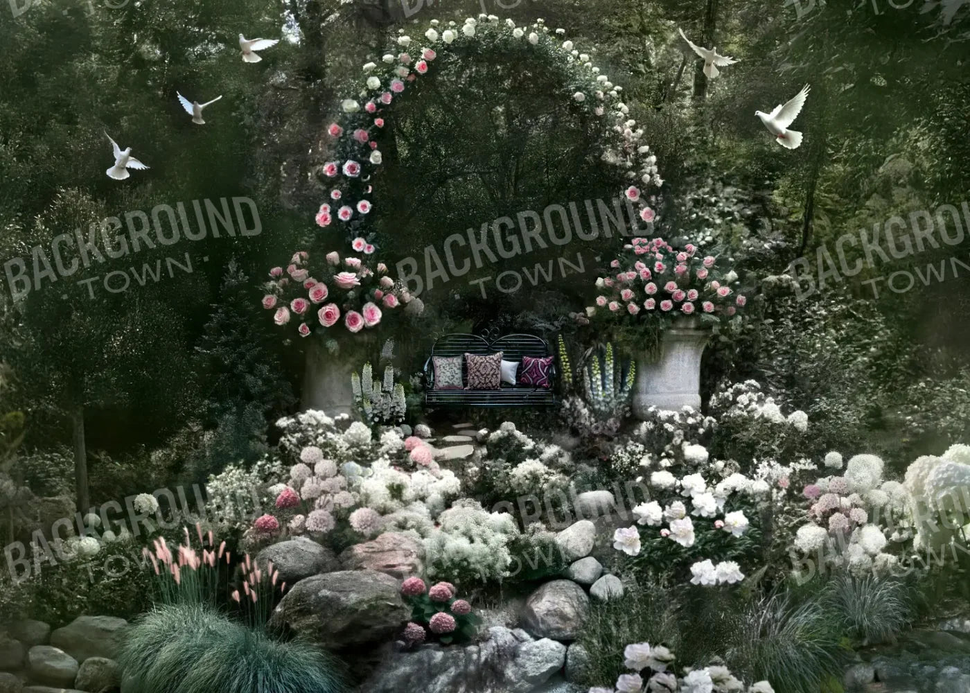 Floral Proposal 7’x5’ UltraCloth (84 x 60 inch) Backdrop
