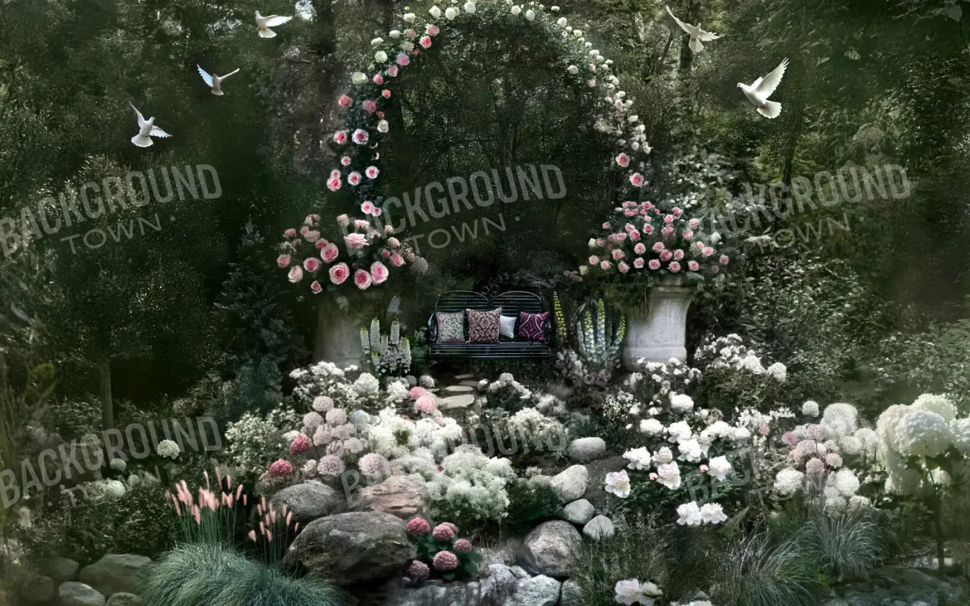 Floral Proposal 8’x5’ UltraCloth (96 x 60 inch) Backdrop
