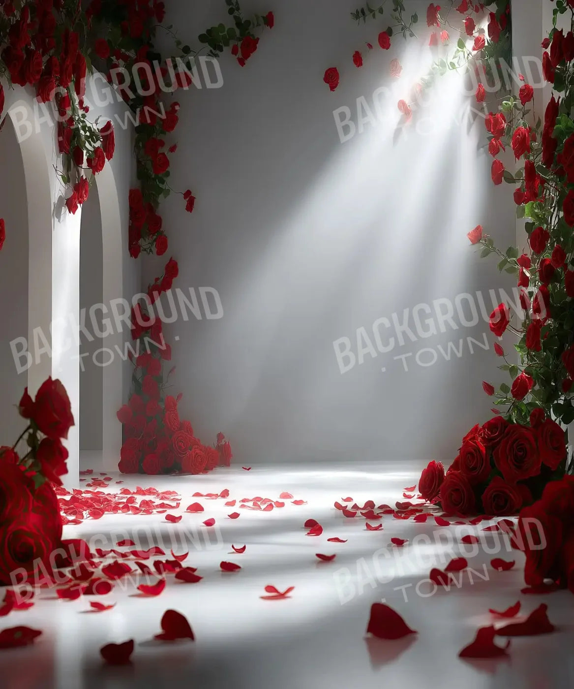 Floral Red Room 2 10’x12’ UltraCloth (120 x 144 inch) Backdrop