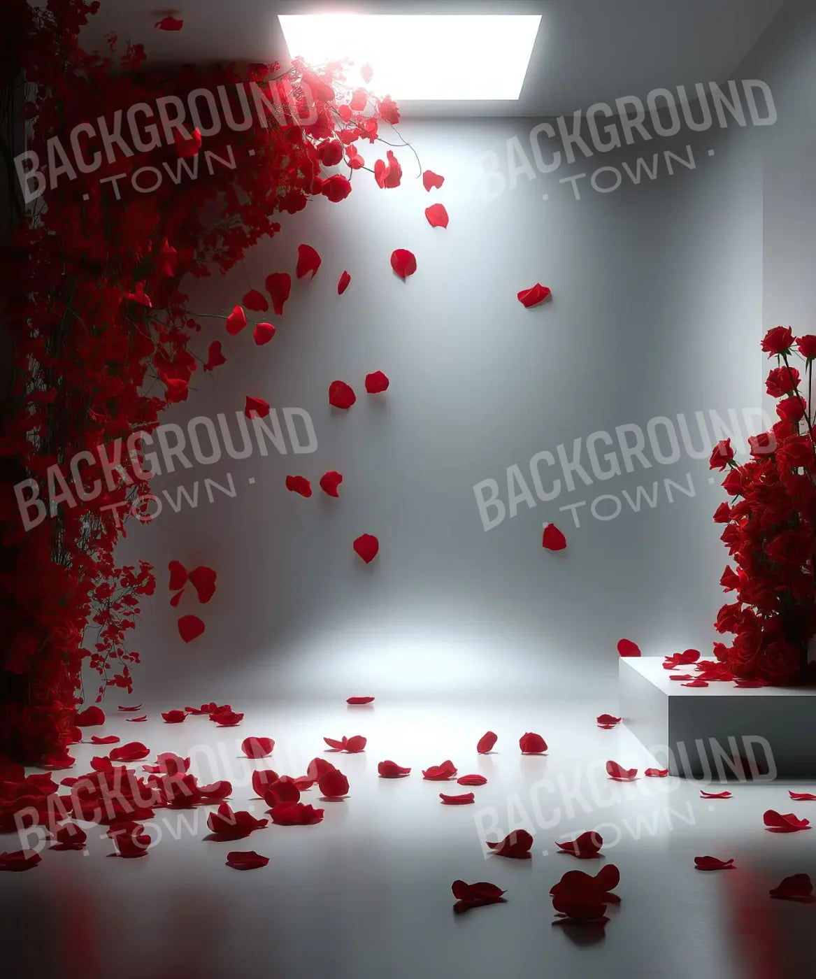 White Red Backdrop for Photography