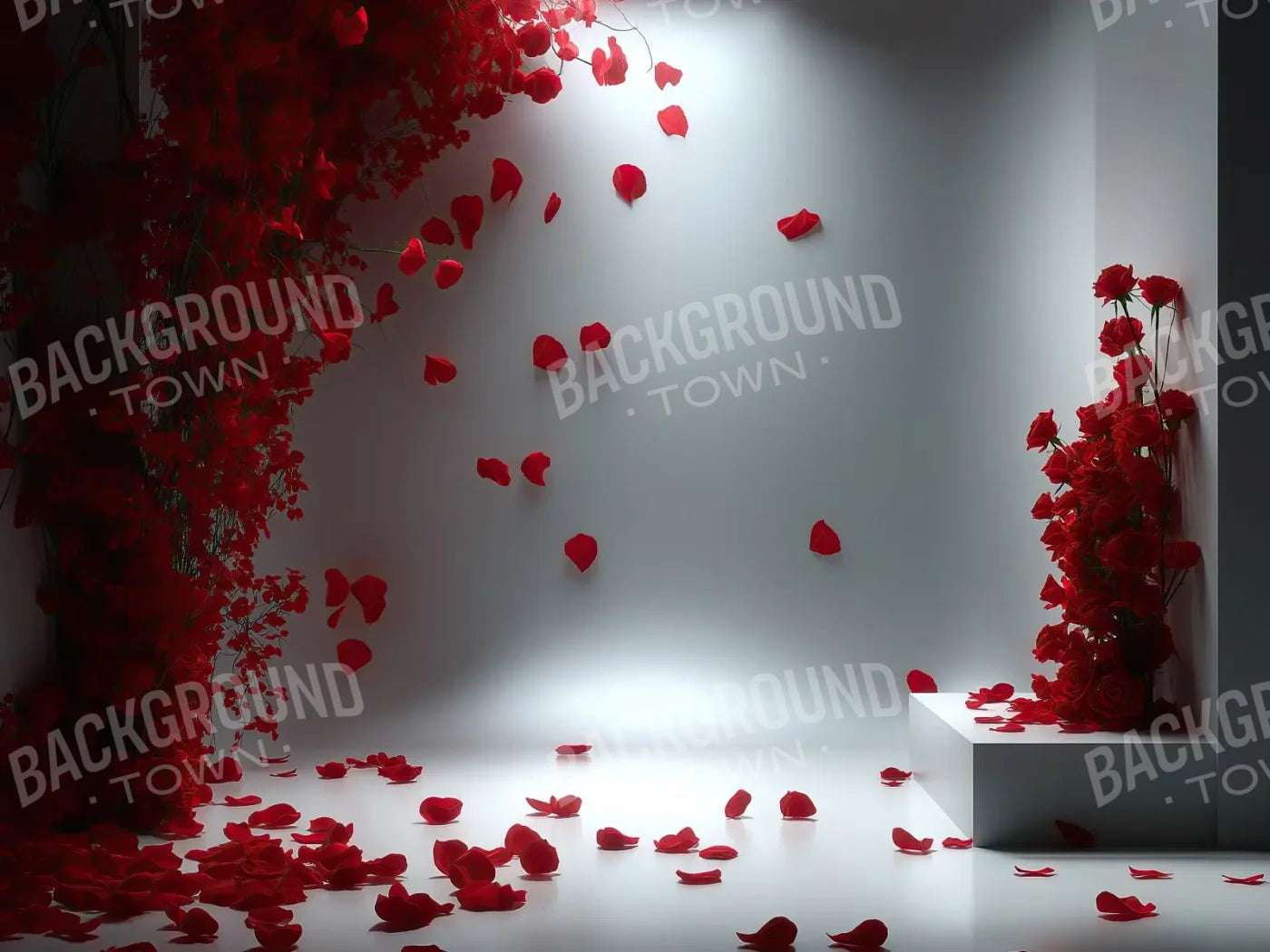 Floral Red Room 6’8x5’ Fleece (80 x 60 inch) Backdrop