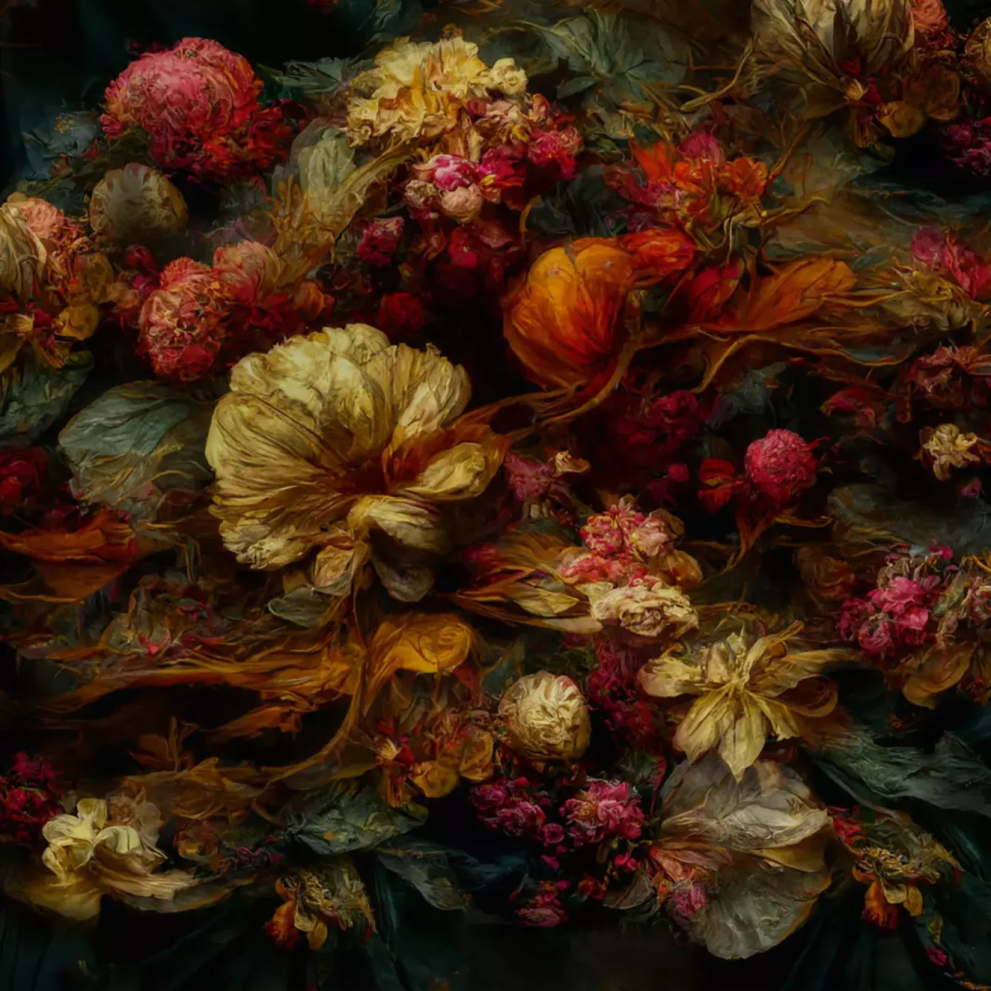 Floral Renaissance 1 10X10 Ultracloth ( 120 X Inch ) Backdrop