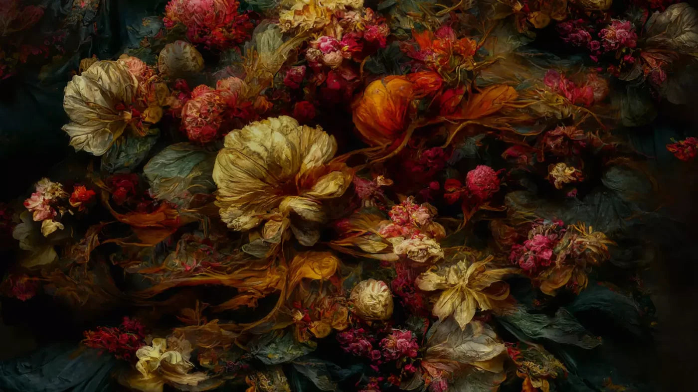 Floral Renaissance 1 14X8 Ultracloth ( 168 X 96 Inch ) Backdrop