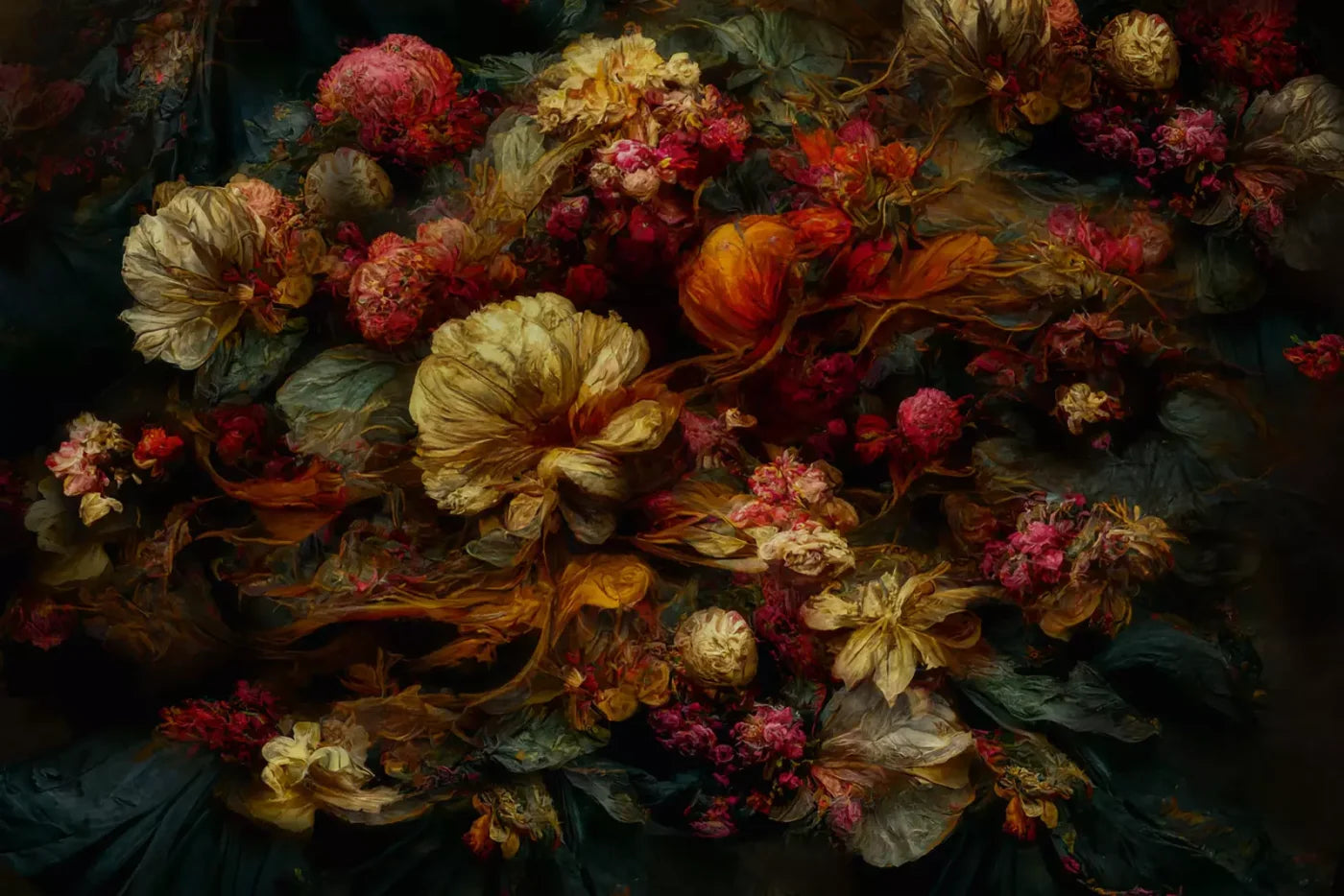 Floral Renaissance 1 8X5 Ultracloth ( 96 X 60 Inch ) Backdrop