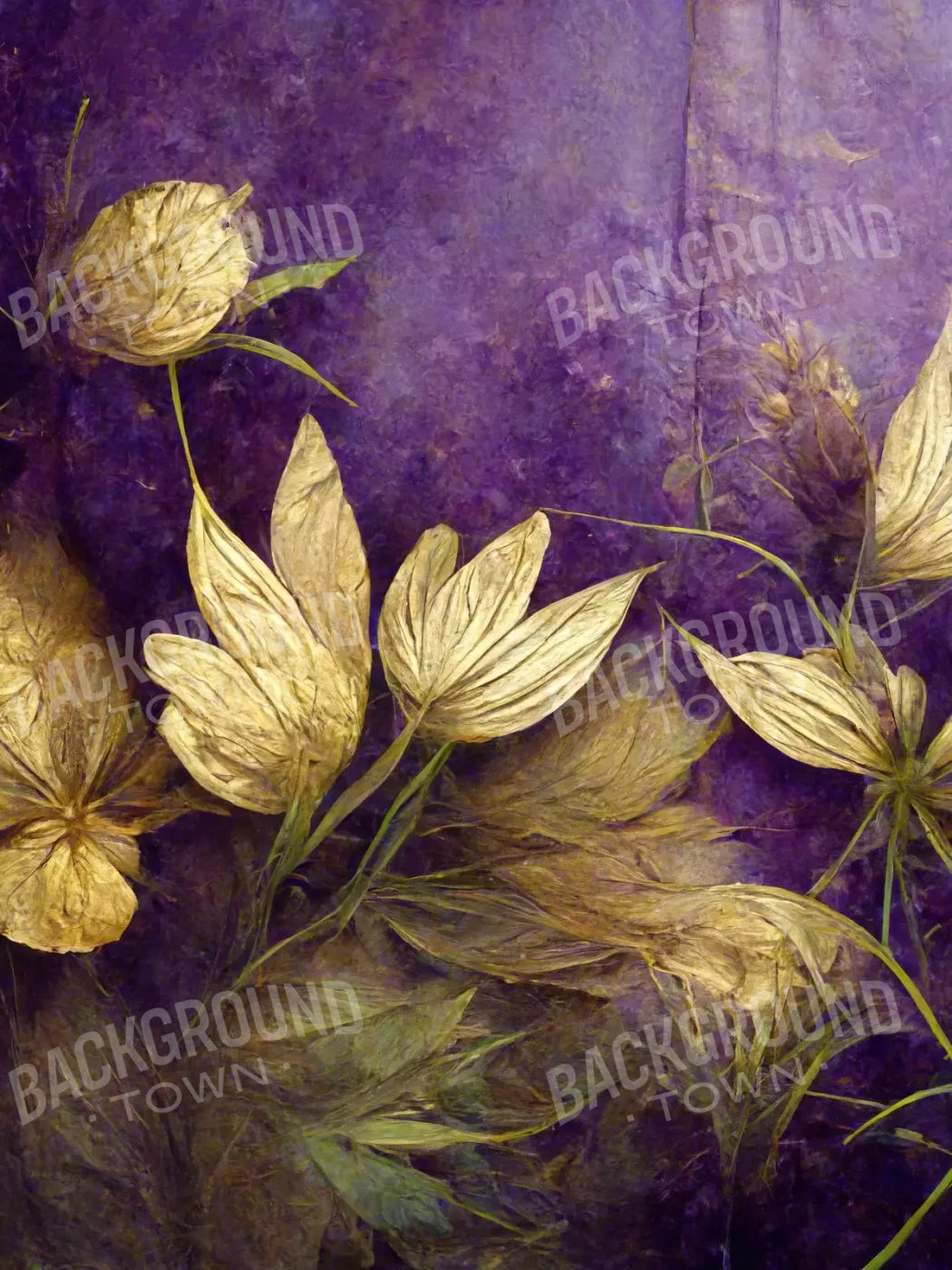 Floral Royalty 8X10 Fleece ( 96 X 120 Inch ) Backdrop
