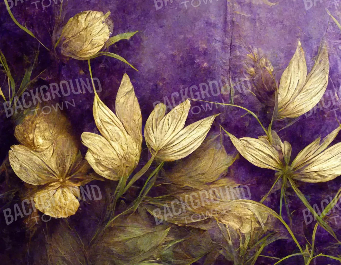 Floral Royalty 8X6 Fleece ( 96 X 72 Inch ) Backdrop