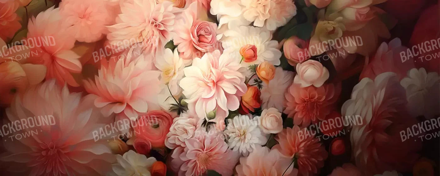Floral Vintage 20’X8’ Ultracloth (240 X 96 Inch) Backdrop