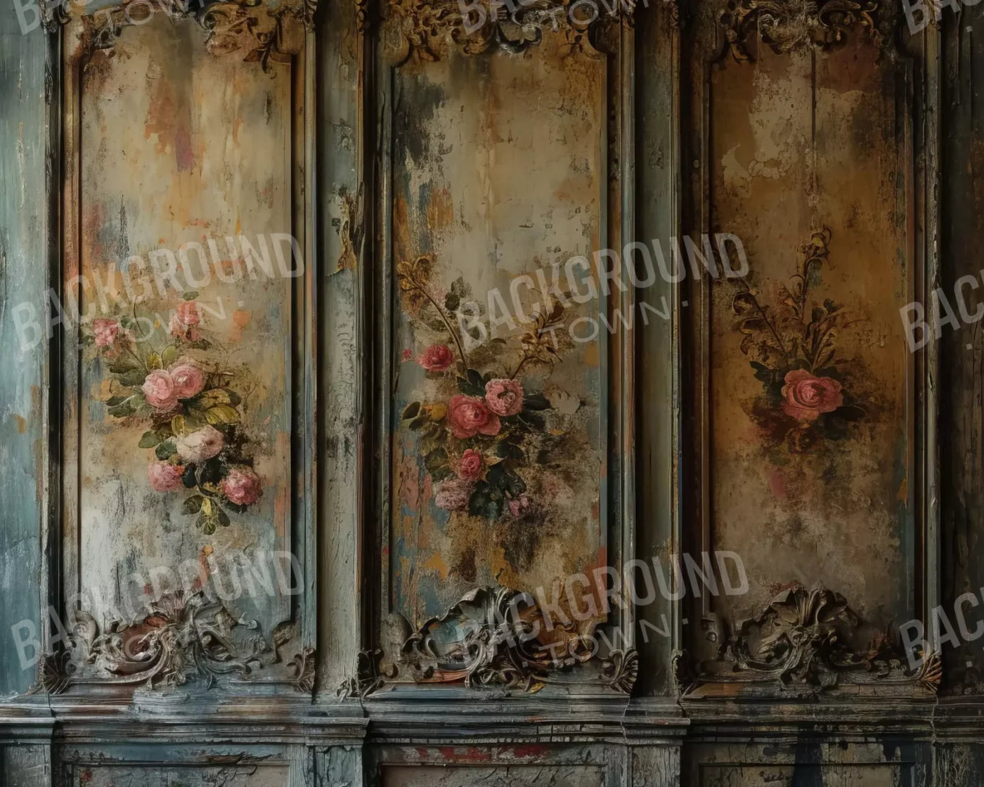 Floral Wall 10’X8’ Fleece (120 X 96 Inch) Backdrop