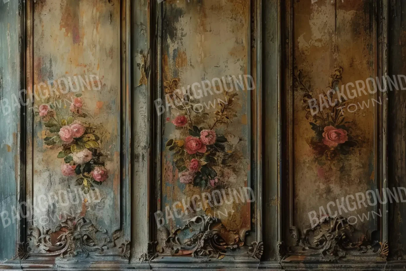 Floral Wall 12’X8’ Ultracloth (144 X 96 Inch) Backdrop