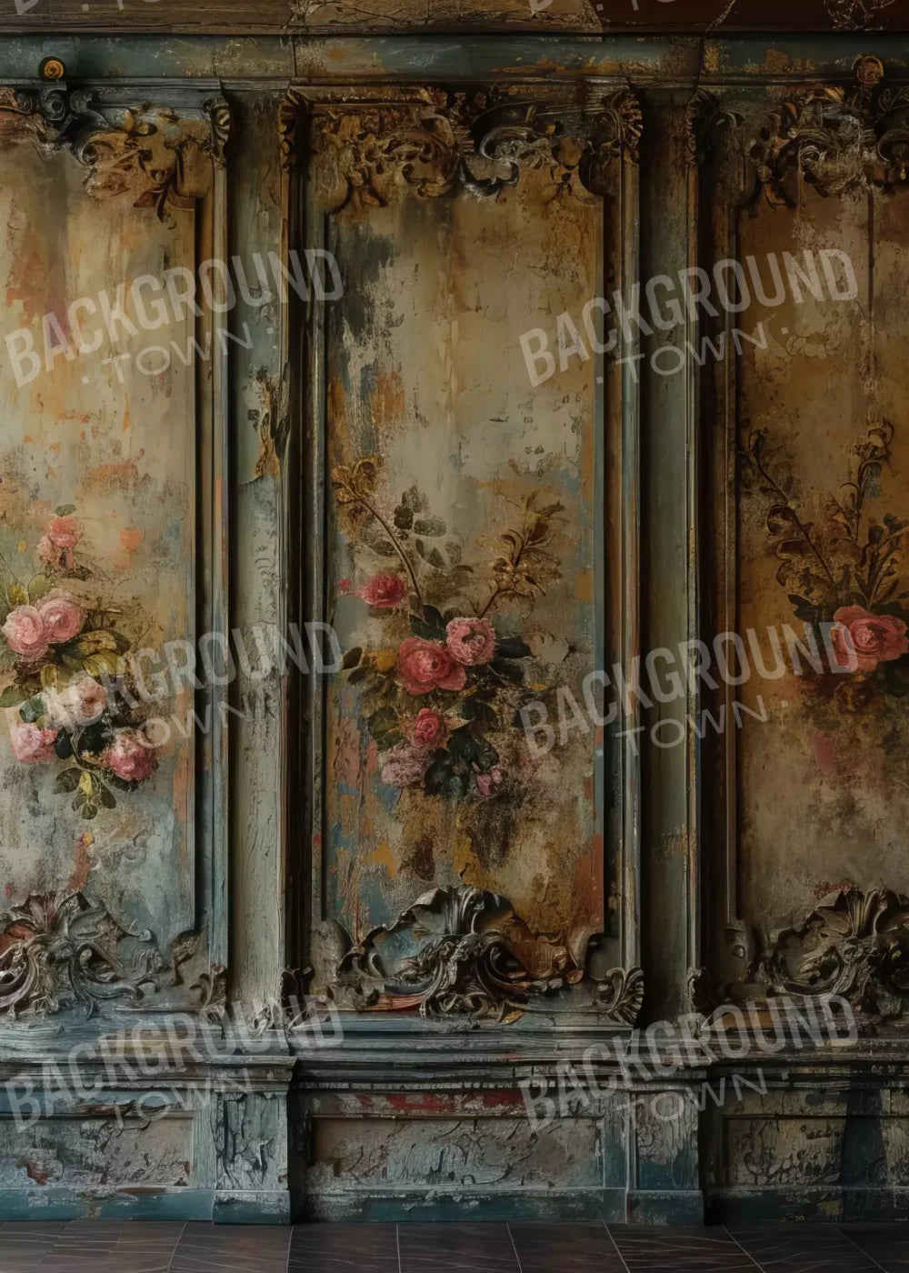 Floral Wall 5’X7’ Ultracloth (60 X 84 Inch) Backdrop