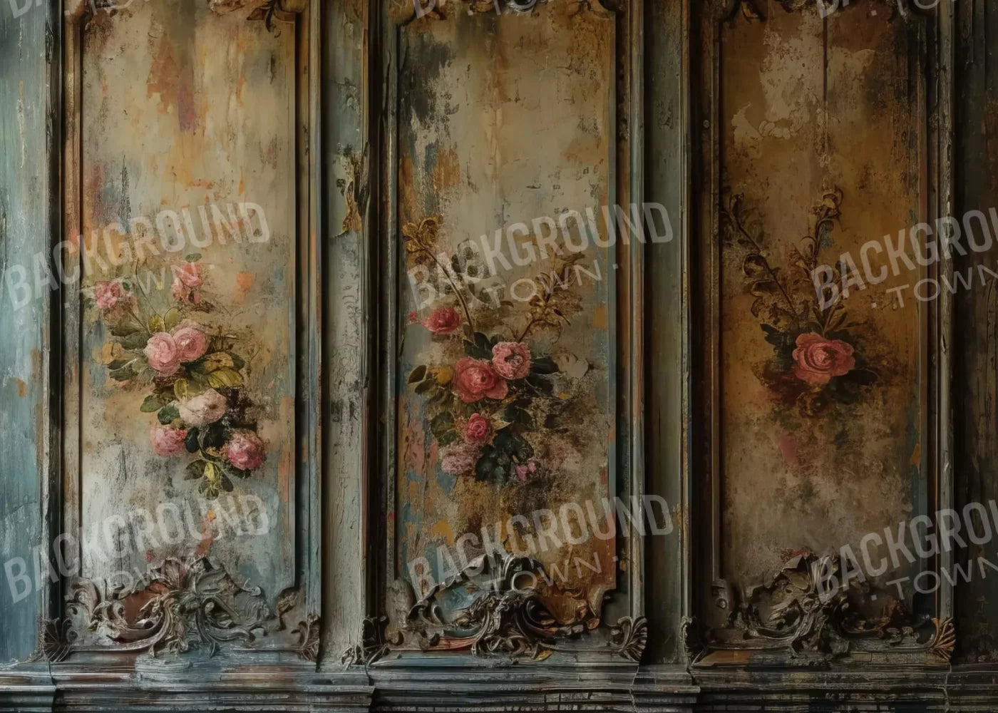 Floral Wall 7’X5’ Ultracloth (84 X 60 Inch) Backdrop